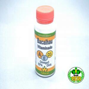 Bacalhau Vitaminado - A+D3+E+Omega3++ - 60 Cápsulas